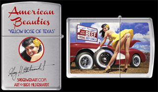 The Yellow Rose of Texas - Zippo Lighter, Greg Hildebrandt