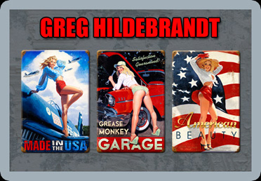 Greg Hildebrandt tin signs