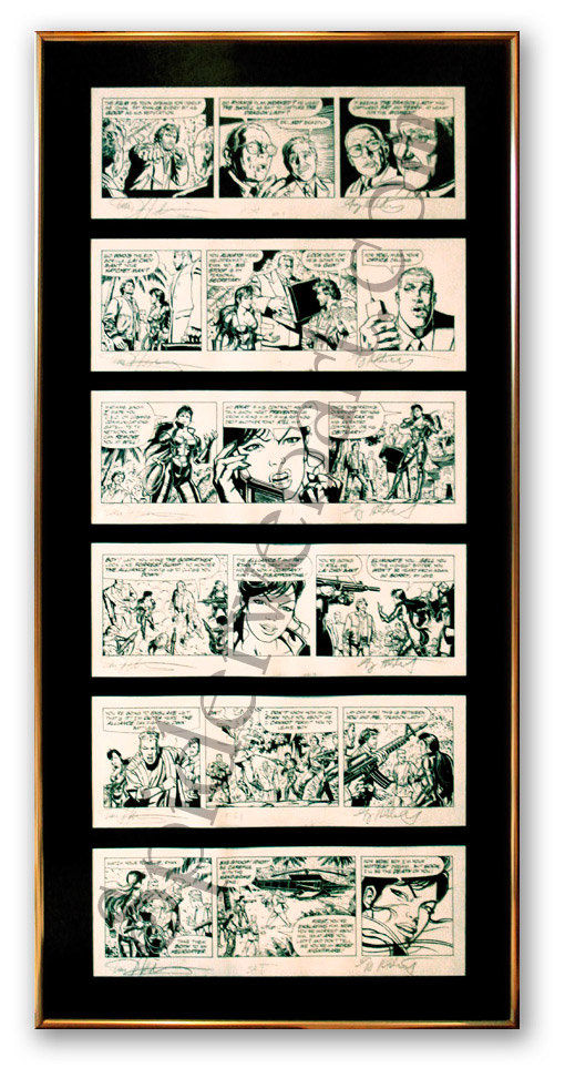 Brothers Hildebrandt | Terry and the Pirates Week 4 - Monday through Saturday Framed Set | Spiderweb Art Gallery