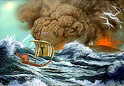 Eruption of Thera, Ron Miller