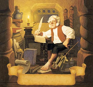 Tolkien Calendar April 1976 Bilbo at Rivendell, Brothers Hildebrandt
