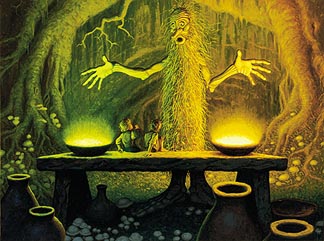 Tolkien Calendar Aug 1976 Treebeard, Brothers Hildebrandt