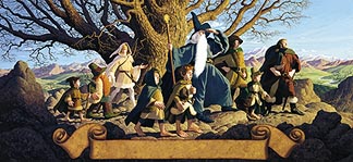 Tolkien Calendar Centerfold 1976 The Fellowship of the Ring, Brothers Hildebrandt