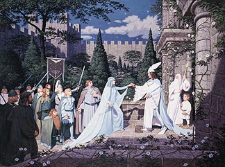 Tolkien Calendar Dec 1977 Wedding of the King, Brothers Hildebrandt