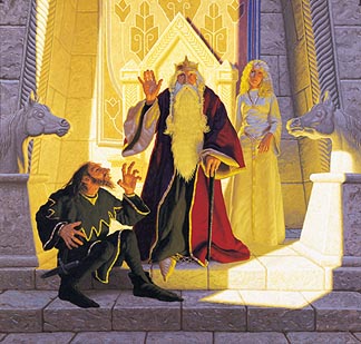Tolkien Calendar Oct 1978 King Theodon and Wormtongue, Brothers Hildebrandt