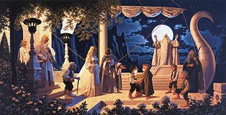 Tolkien Calendar Centerfold 1978 At The Grey Havens, Brothers Hildebrandt
