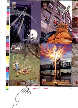 QFX uncut card sheet, Joe Quesada