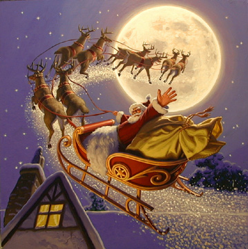 Santa Flying, Greg Hildebrandt