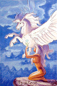 Winged Messenger color comp, Greg Hildebrandt