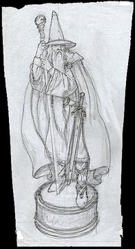 Gandalf Chess piece, Greg Hildebrandt
