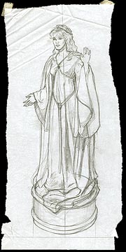 Galadriel Chess Piece, Greg Hildebrandt