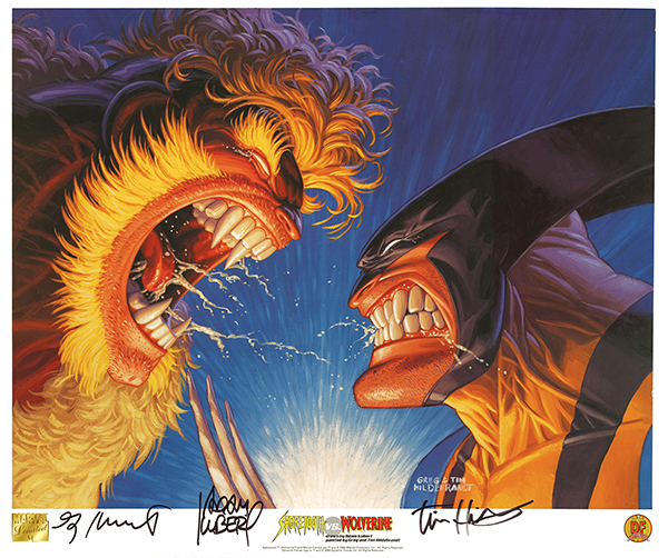 Wolverine vs. Sabretooth litho., Brothers Hildebrandt
