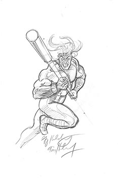 Blackwulf sketch, Greg Hildebrandt