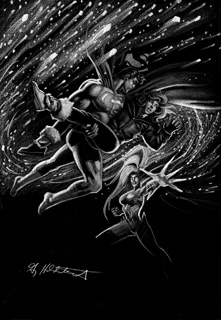 Last Goddess of Krypton concept sketch 2, Greg Hildebrandt