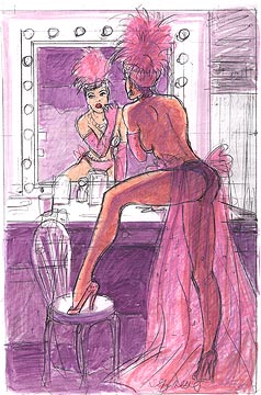 Showtime preliminary color comp, Greg Hildebrandt