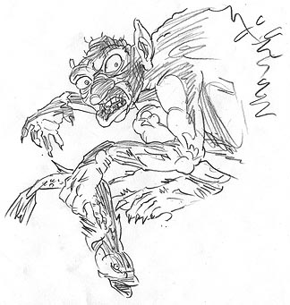 Remarque Sketch - Gollum, Greg Hildebrandt