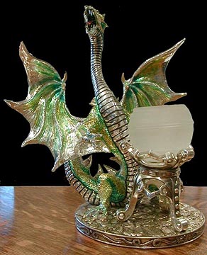 Dragon Fire Sphere of Light Candle Holder, Brothers Hildebrandt