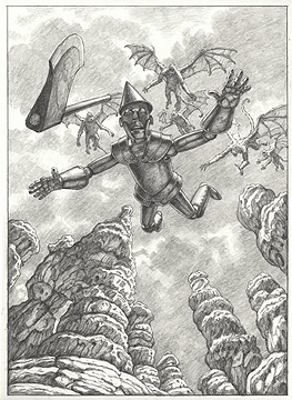 Winged Monkeys Seize the Tin Woodman, Greg Hildebrandt