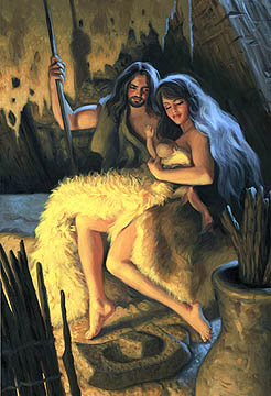 Adam, Eve and Newborn, Brothers Hildebrandt