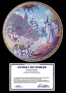 Gandalf Visits Bilbo - Collectors Plate, Brothers Hildebrandt