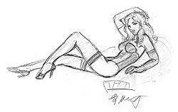 Red Light Poker pinup M, Greg Hildebrandt