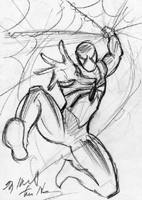 Spider-Man sketch, Brothers Hildebrandt