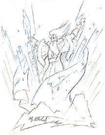 TSO Winter Wizard t-shirt - sketch B, Greg Hildebrandt