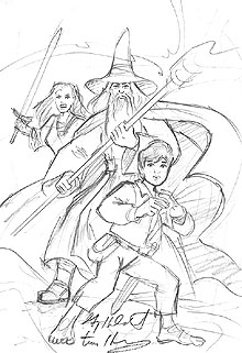 Tolkien - Inquest Magazine Preliminary sketch, Brothers Hildebrandt