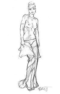 Late Night sketch, Greg Hildebrandt