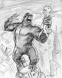 KING KONG on EMPIRE STATE BUILDING #3!, Greg Hildebrandt