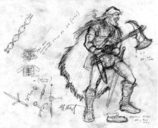 Krull - Torquil sketch, Greg Hildebrandt