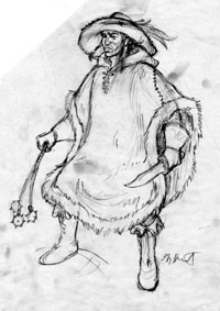 Krull - character sketch, Greg Hildebrandt