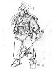 Krull - Rhun - character design, Greg Hildebrandt