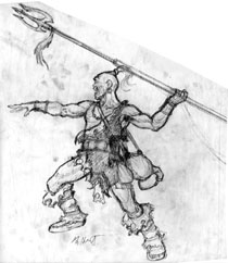 Krull - Rell the Cyclops sketch, Greg Hildebrandt