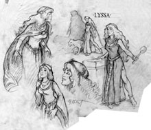 Krull - Princess Lyssa designs, Greg Hildebrandt
