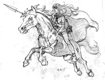 Ride of the Valkyrie sketch, Greg Hildebrandt