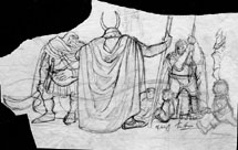 Captured by Orcs sketch, Brothers Hildebrandt
