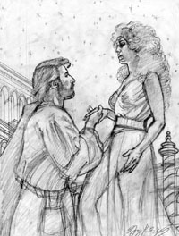 Poe sketch - The Assignation, Greg Hildebrandt
