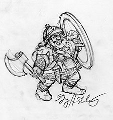 Dwarf sketch, Greg Hildebrandt