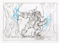 Warcraft Sketch #2, Greg Hildebrandt