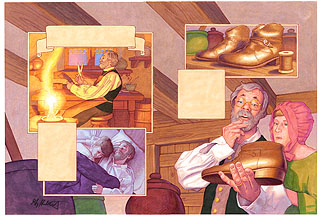 Brothers Grimm Fairy Tales- The Elves and the Shoemaker p1-2, Greg Hildebrandt