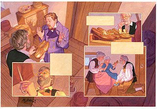 Brothers Grimm Fairy Tales- The Elves and the Shoemaker p3-4, Greg Hildebrandt