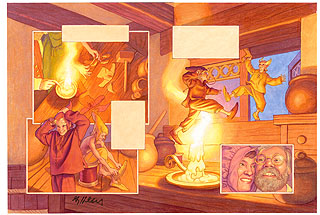 Brothers Grimm Fairy Tales- The Elves and the Shoemaker p7-8, Greg Hildebrandt
