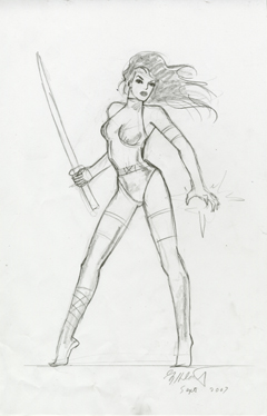 Psylocke #1 (Montclair Museum edition), Greg Hildebrandt