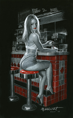 Jersey Diner - Black Board, Greg Hildebrandt