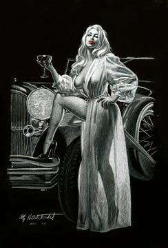 Champagne Taste - Black Board, Greg Hildebrandt