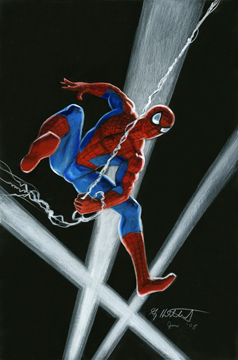 Spiderman - Black Board, Greg Hildebrandt