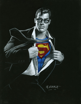 Superman - Black Board, Greg Hildebrandt