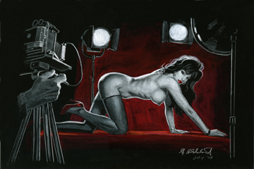 Silk Stockings - Black Board, Greg Hildebrandt