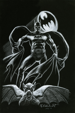 Batman Gargoyle - Black Board, Greg Hildebrandt